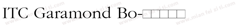 ITC Garamond Bo字体转换